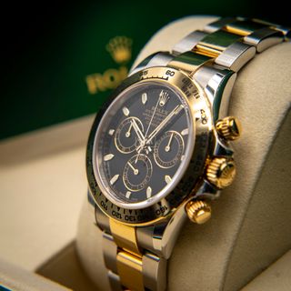 Rolex Daytona Acero/Oro Negro Diamantes
