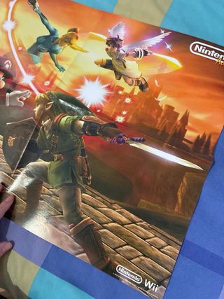 Póster Super Smash Bros. Brawl Nintendo Wii