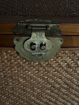 Baúl Vintage Rattan y Madera.