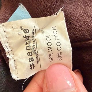 Maglione vintage Sant lana marrone e verde