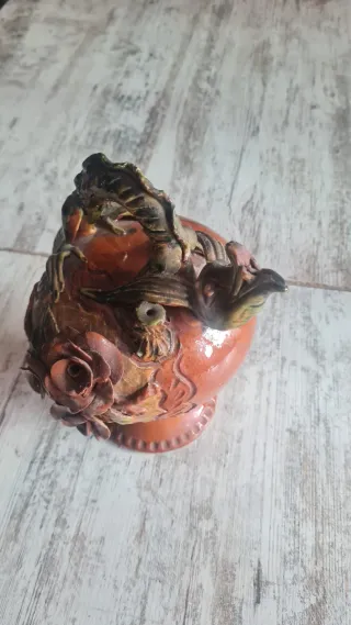 Botijo Cerámica Mayólica Lagarto Vintage