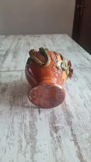 Botijo Cerámica Mayólica Lagarto Vintage