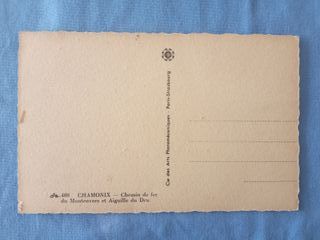 Antigua Postal del ferrocarril en Chamonix – Monte