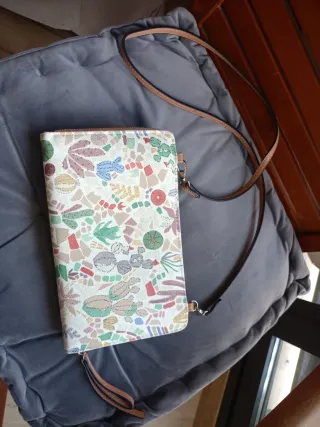 Bolso Cartera Beige Multicolor