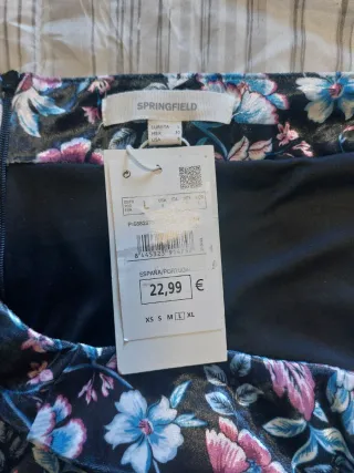 Falda estampada floral talla L