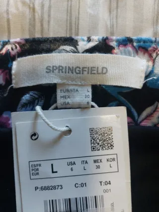 Falda estampada floral talla L