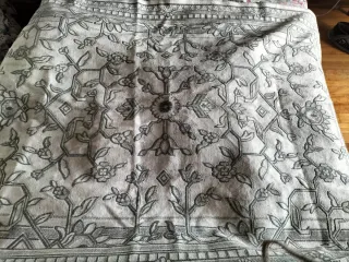 Alfombra salón beige y gris