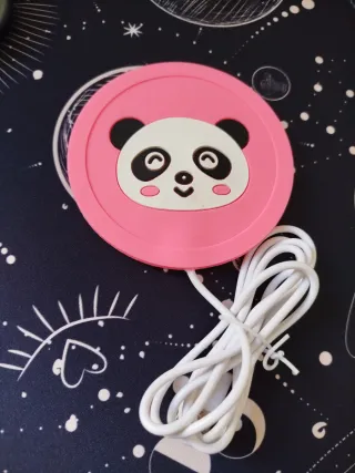 Calentador Tazas USB Panda Rosa