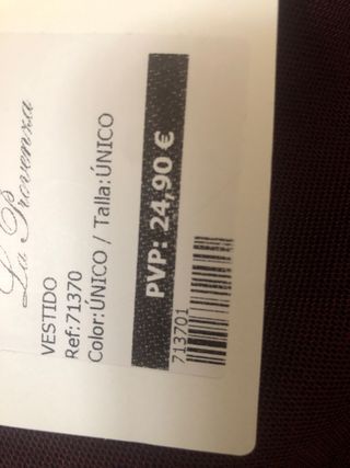 Vestido juvenil degradado talla única