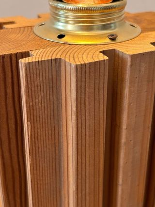 Lampada vintage legno