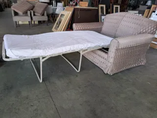 Sofá Cama Beige Tela