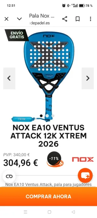!2026! NUEVA! Nox EA10 Ventus Xtreme Attack AlONSO