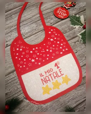 Bavaglino Il mio primo Natale con stelle