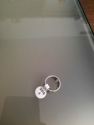 Anillo acero flores talla 6 nuevo