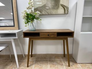 Mesa de Estudio Tipo Madera Oscura Nueva