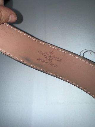 Cintura Louis Vuitton Beige/Nero Damier 125/50