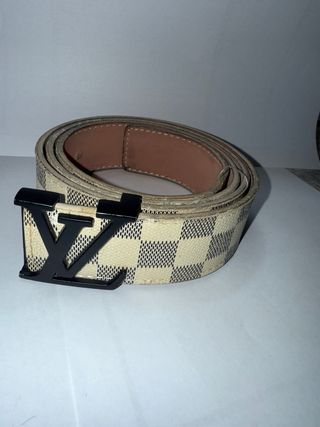 Cintura Louis Vuitton Beige/Nero Damier 125/50