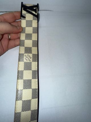 Cintura Louis Vuitton Beige/Nero Damier 125/50