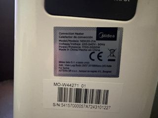 Calefactor Midea Blanco