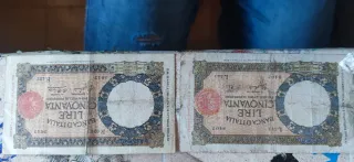 2 Banconota Lire cinquanta 1933 banca d'Italia