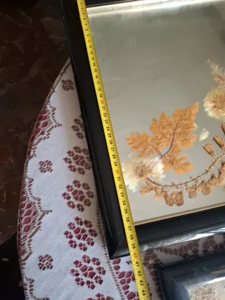 Espejos antiguos con flores secas hechos a mano
