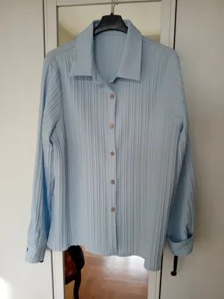 Camicia donna azzurra