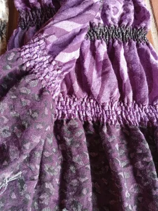 2 sciarpe donna beige e viola