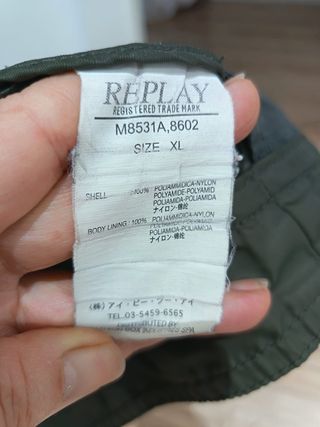 Chaqueta Replay Militar Verde Talla XL