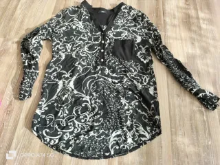 Maglia donna fantasia bianco e nero