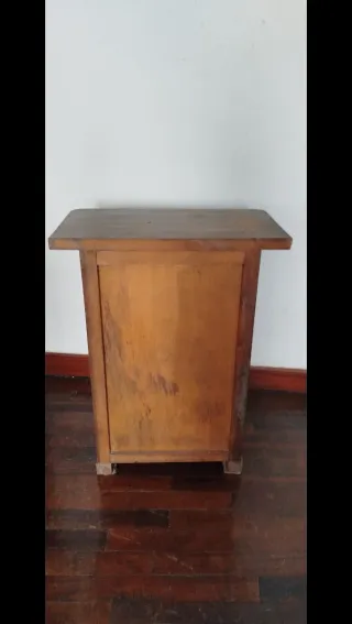 Mueble auxiliar rústico madera y meta