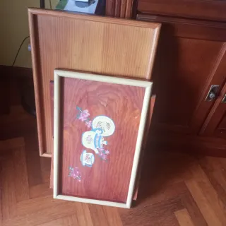 Bandejas de madera decoradas