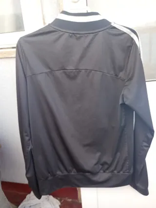 Sudadera Adidas Negra con Rayas Grise brilli...