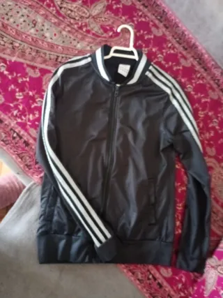 Sudadera Adidas Negra con Rayas Grise brilli...