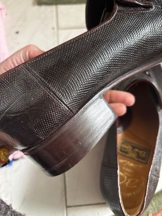 Zapatos vintage piel lagarto