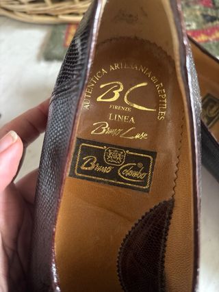 Zapatos vintage piel lagarto