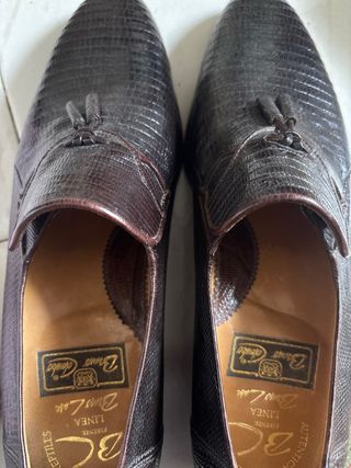 Zapatos vintage piel lagarto