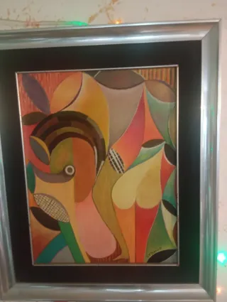 Quadro astratto multicolor