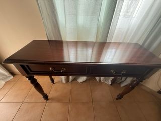 Mesa consola madera 2 cajones