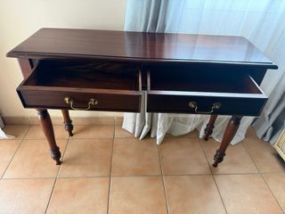 Mesa consola madera 2 cajones