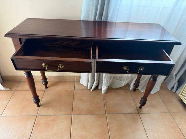 Mesa consola madera 2 cajones