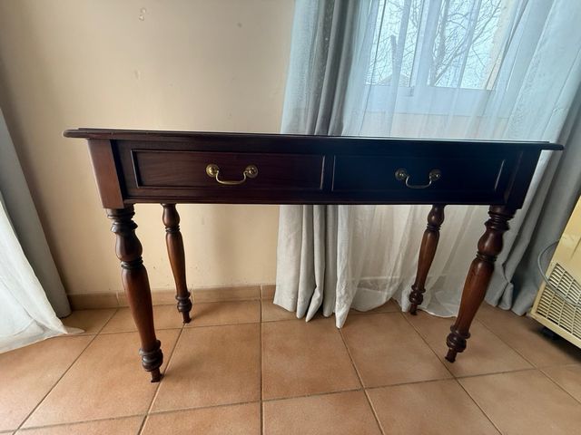 Mesa consola madera 2 cajones