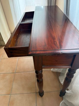 Mesa consola madera 2 cajones