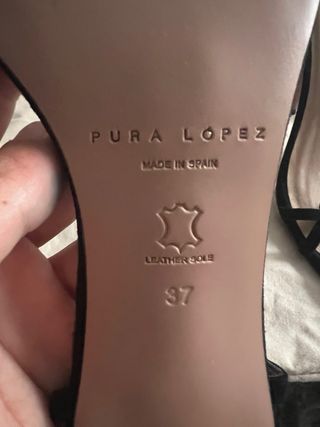 Sandalias de tacón Pura Lopez Negras Talla 37