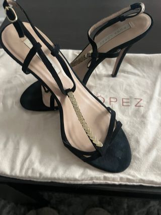 Sandalias de tacón Pura Lopez Negras Talla 37