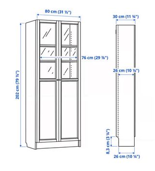 Librería Billy Ikea con Puertas de Cristal