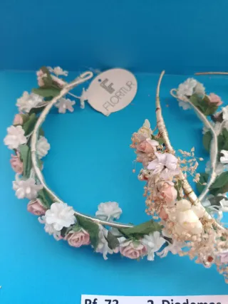 2 Diademas Florales Niña