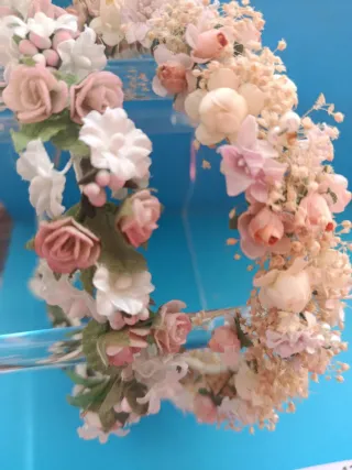 2 Diademas Florales Niña