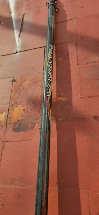 2 cañas de pescar con carretes