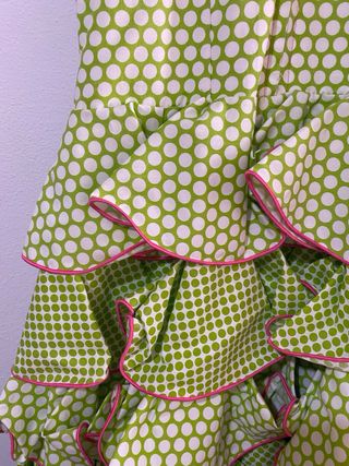 Traje de Gitana Verde y Rosa para niña