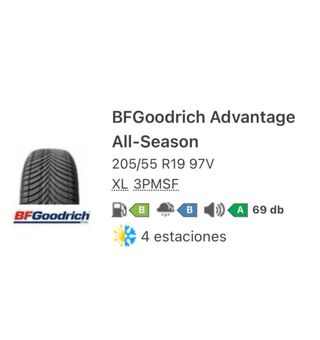 NEUMATICO SUELTO NUEVO 205 55 19 BFGOODRICH